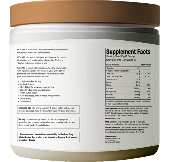 ISOLATE - 100% Isolate Whey Protein