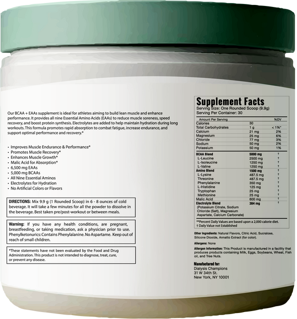 BCAA+ EAAs - Essential Amino Acids