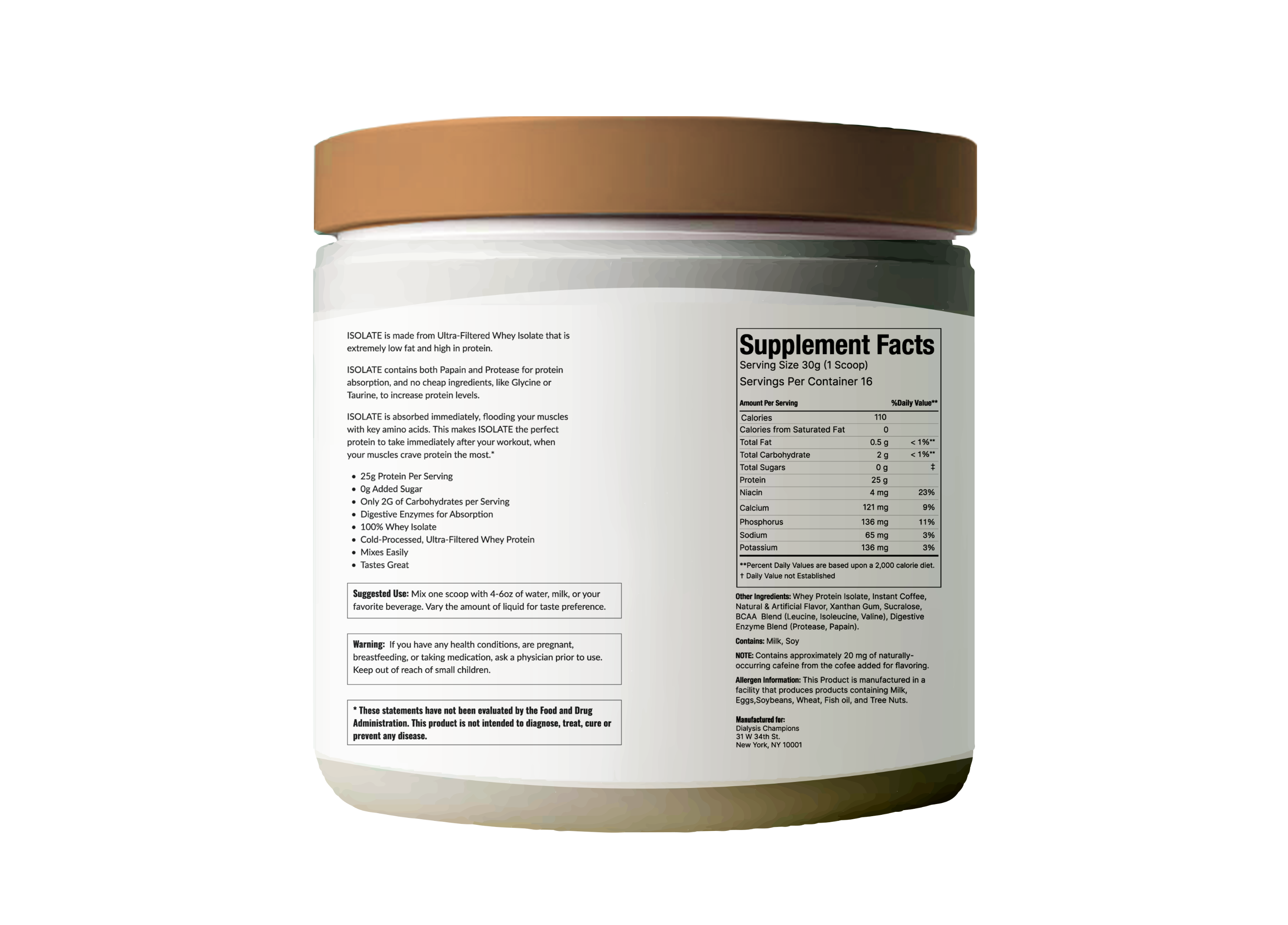 ISOLATE - 100% Isolate Whey Protein