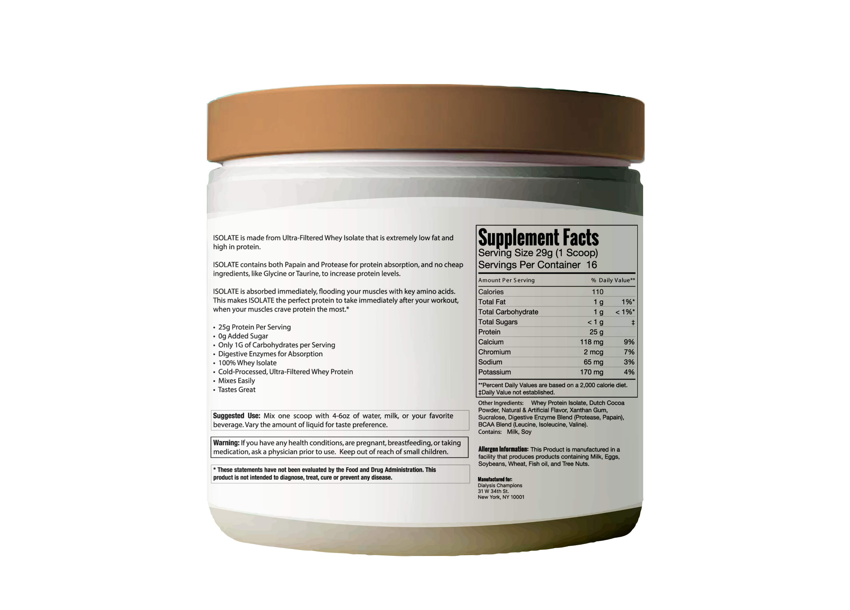 ISOLATE - 100% Isolate Whey Protein